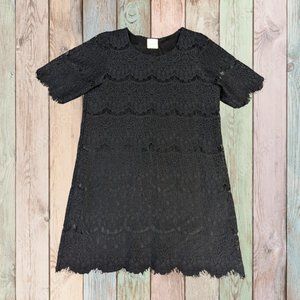 LOFT 82 Lace MINI  Dress - Blk - M